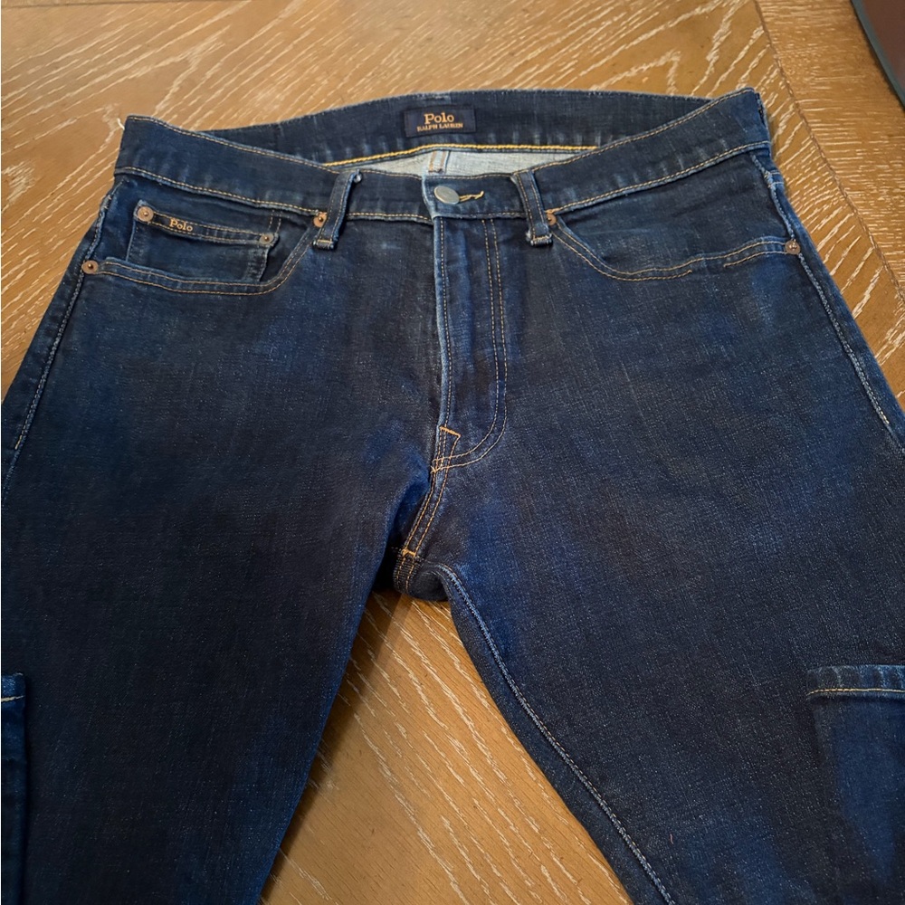 Ralph Lauren Men's Dark Blue Slim Straight Jeans (32x30)